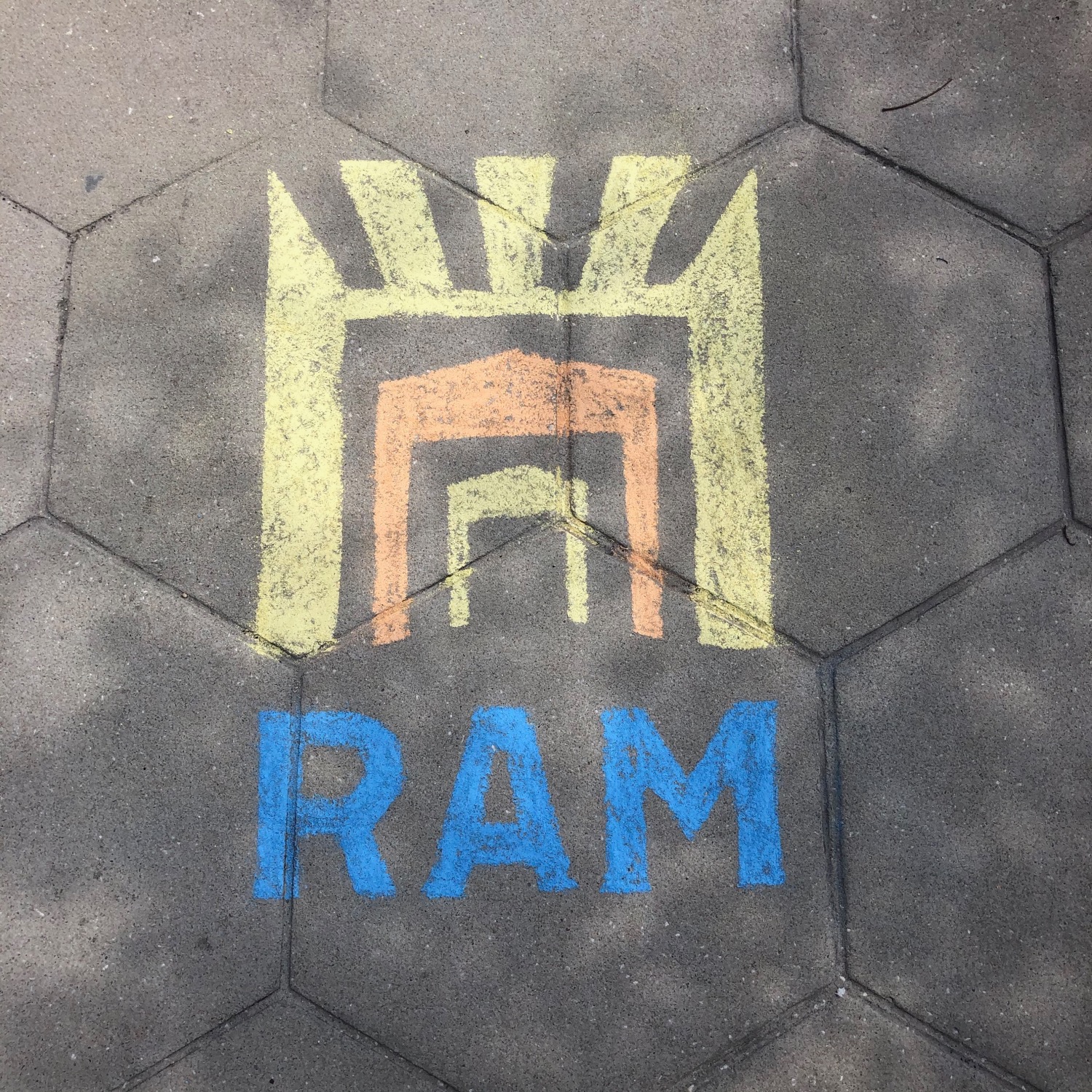 RAM logo chalk